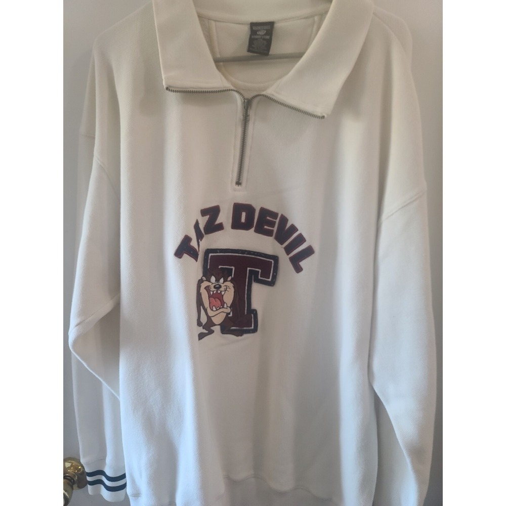 Vintage Warner Bros STUDIO Looney Tunes Tasmanian Devil Sweatshirt fleece XXL
